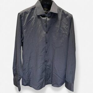 Zodiac Mystero4 Dress Shirt Dark Grey Mercerized 2-Ply Cotton 16.75 / 42cm Men